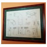 J3 - FRAMED BLUEPRINTS 27X34" (M10)