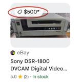 J3 - SONY BETACAM SP VIDEO CASSETTE RECORDER (O17)
