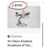J3 - AIRPLANE SCULPTURE 10"T (L5)
