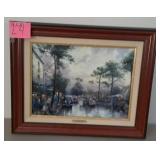 THOMAS KINKADE 'CARMEL OCEAN AVE...' ART WITH COA