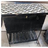 S2 - STORAGE BIN WITH MOSAIC TOP & CONTENTS