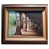 S2 - 'COLONADES' OIL PAINTING FRAMED 21X25' (S20)