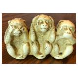 S2 - SEE NO-HEAR NO- SPEAK NO EVIL FIGURINE (L80)