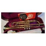 S2 - BRASS TRUMPET, BAND MANUAL & CASE (A44)