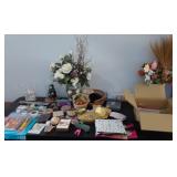S2 - FAUX FLOWERS IN VASES & COLLECTIBLES (L22)