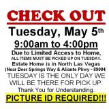 AUCTION PICK UP DAY & HOURS