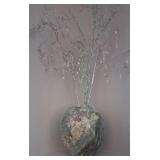 S2 - ART GLASS VASE & SPARKLING TWIGS (L118)