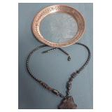 K - TRINKET DISH & PENDANT NECKLACE (P141)