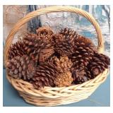 K - PINE CONES IN BASKET (P97)