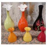 K - LOT OF 6 DECORATIVE VASES (S152)