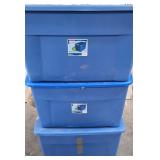 K - THREE STERLITE STORAGE BINS (S57)