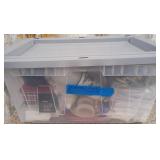 K - BIN WITH PLASTICS & KITCHEN UTENSILS (S80)