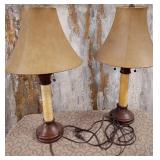K - PAIR OF MATCHING TABLE LAMPS (S67)