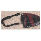 K - LEATHER HAIRDRESSER SCISSOR BAG (S74)