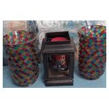 K - LOT OF THREE CANDLE LANTERNS (P86)