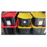 K - SIX BINS OF CHRISTMAS DECORATIONS (S189)