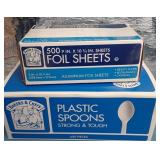 K - FOIL SHEETS & PLASTIC SPOONS (P71)