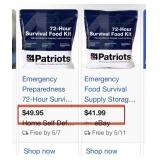 K - 72-HOUR SURVIVAL FOOD KIT (P127)