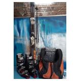 K - SKI BOOTS, SKIS, BACKPACK (P125)