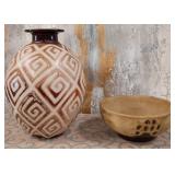 K - DECORATIVE VASE & BOWL (S153)