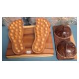 K - THAI WOODEN & COCONUT FOOT MASSAGERS (P87)