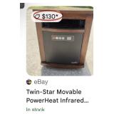 K - DURAFLAME INFRARED QUARTZ ELECTRIC SPACE HEATE