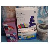 K - LOT OF ROPE LIGHTS & FLOOD LIGHT BULBS (P180)