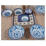 K - LOT OF DECORTIVE BOWLS & PLATTER (S150)