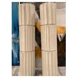 11 - DECORATIVE COLUMN PEDESTAL PAIR