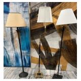 11 - SET OF THREE FLOOR LAMPS