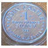 ONE TROY OUNCE .999 FINE SILVER COIN (8)