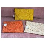 43 - WOVEN CLUTCH HANDBAG SET