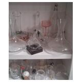43 - ASSORTED DECORATIVE GLASSWARE COLLECTION