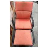 11 - PATIO CHAIR WITH CUSHION OTTOMAN