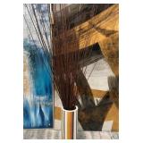 11 - DECORATIVE FLOOR VASE WITH REEDS