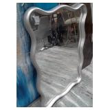 11 - MODERN SILVER WALL MIRROR
