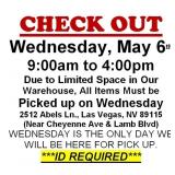 AUCTION PICK UP DAY & HOURS