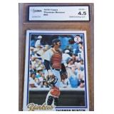 12 - GRADED THURMAN MUNSON BASEBALL CARD