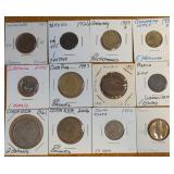 12 - WORLD COINS COLLECTION DISPLAY LOT