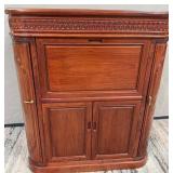 11 - MAHOGANY ORNATE WOODEN CABINET FURNITURE