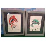 11 - TWO PIECES ASIAN ART FRAMED (M54)