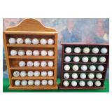 11 - COLLECTION OF GOLF BALLS ON SHELVES (M81)