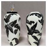 326 - TWO FLORAL LAMP BASES - NO SHADES