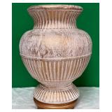 11 - LARGE DISTRESSED DECORATIVE FLOOR VASE