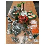 483 - MINIATURE VILLAGE TREES ACCESSORIES LOT