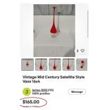11 - TALL RED ART GLASS VASE