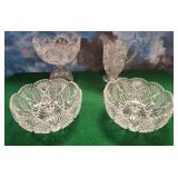 11 - ELEGANT CUT CRYSTAL SERVING SET