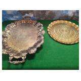 11 - TWO ORNATE SERVING TRAYS