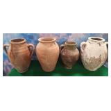 11 - FOUR RUSTIC STYLE VASES (M21)