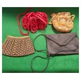 11 - LOT OF FOUR VINTAGE PURSES (M20)